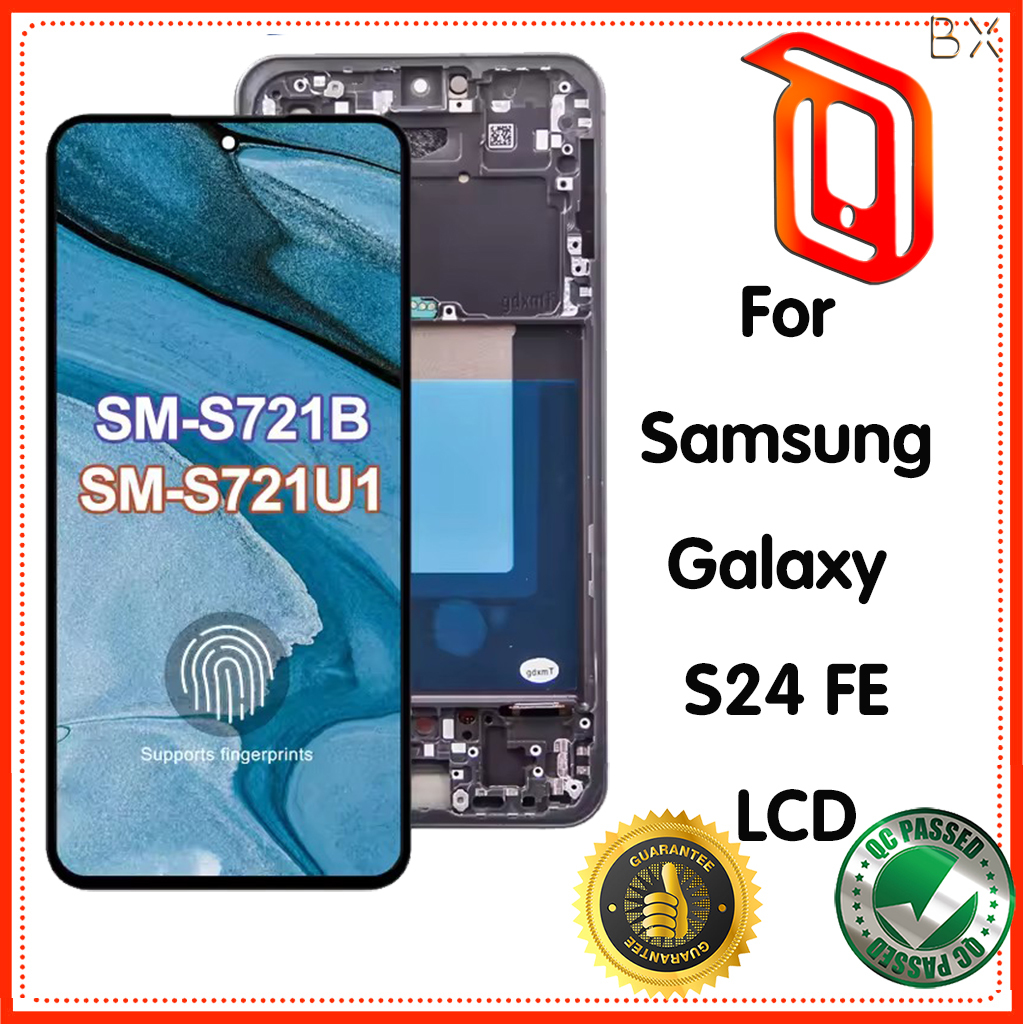 OLED สําหรับ Samsung Galaxy S24 FE SM-S721,SM-S721B/DS LCD Touch Screen Digitizer Assembly