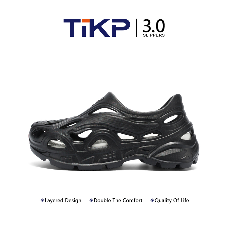 TIKP รองเท้าแตะกีฬาสำหรับผู้ชาย - พื้นรองเท้าเสริมความนุ่ม 2 ชั้น - เหมาะสำหรับกิจกรรมกลางแจ้ง - ทนทานและไม่ลื่น