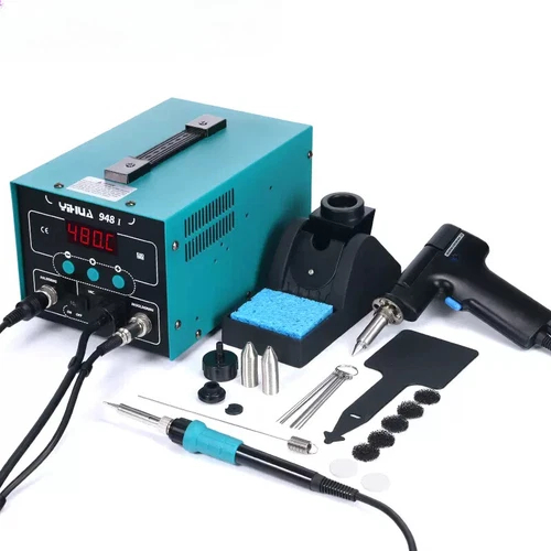 YIHUA 948-I Desoldering Gun หัวแร้ง 2-in-1 สถานีบัดกรีดิจิตอล Rework Station พร้อมปั๊มสูญญากาศดูด