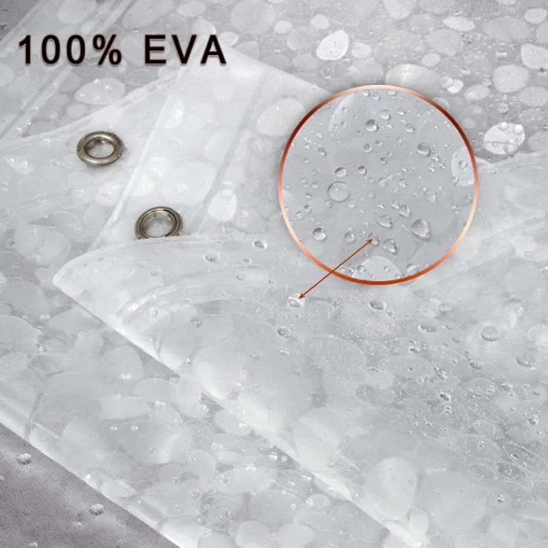 แนะนำ ผ้าม่าน ผ้าม่านห้องน้ํา กันน้ํา ไม่เป็นคราบ EVA ฝักบัว 180x180 ซม./180x200 ซม. พลาสติกหนา ฟรีแหวนแขวน ราคาพิเศษ มีเก็บเงินปลายทาง