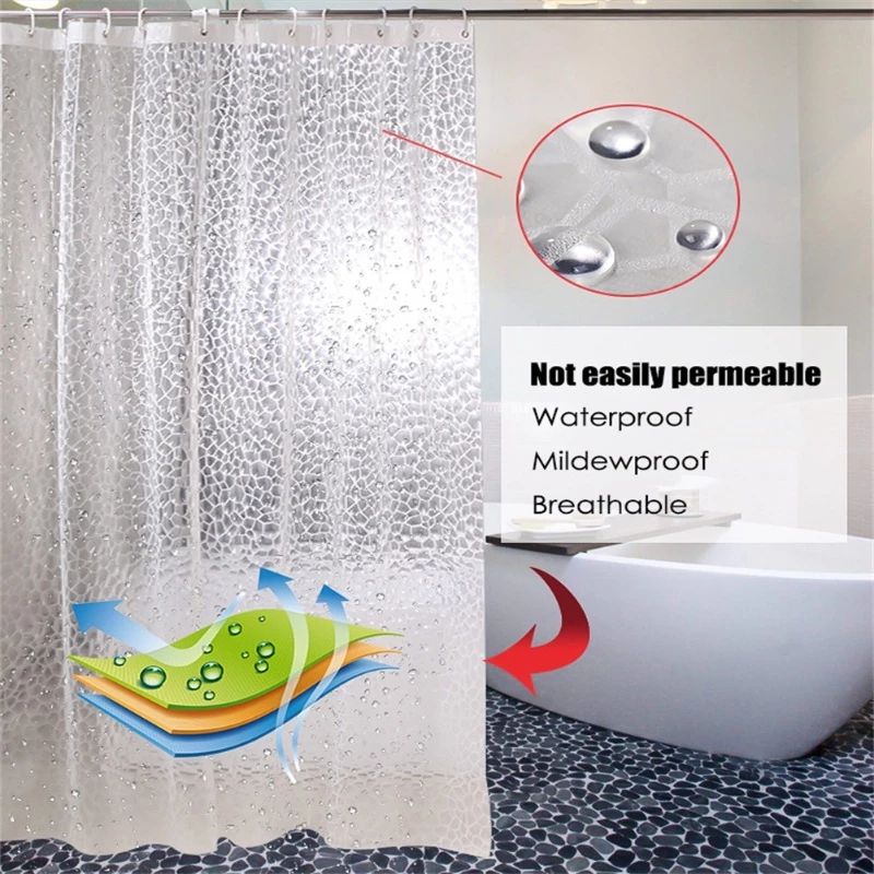 แนะนำ ผ้าม่าน ผ้าม่านห้องน้ํา กันน้ํา ไม่เป็นคราบ EVA ฝักบัว 180x180 ซม./180x200 ซม. พลาสติกหนา ฟรีแหวนแขวน ราคาพิเศษ มีเก็บเงินปลายทาง