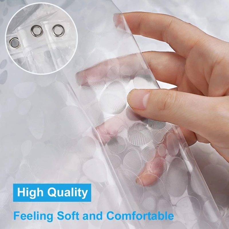 แนะนำ ผ้าม่าน ผ้าม่านห้องน้ํา กันน้ํา ไม่เป็นคราบ EVA ฝักบัว 180x180 ซม./180x200 ซม. พลาสติกหนา ฟรีแหวนแขวน ราคาพิเศษ มีเก็บเงินปลายทาง