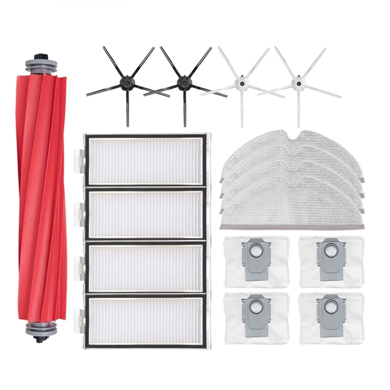 สําหรับ Roborock Q7 Max / Q7 Max + / T8 เครื่องดูดฝุ่นหุ่นยนต์หลักแปรงด้านข้างกรองถุงเก็บฝุ่น mop ผ้