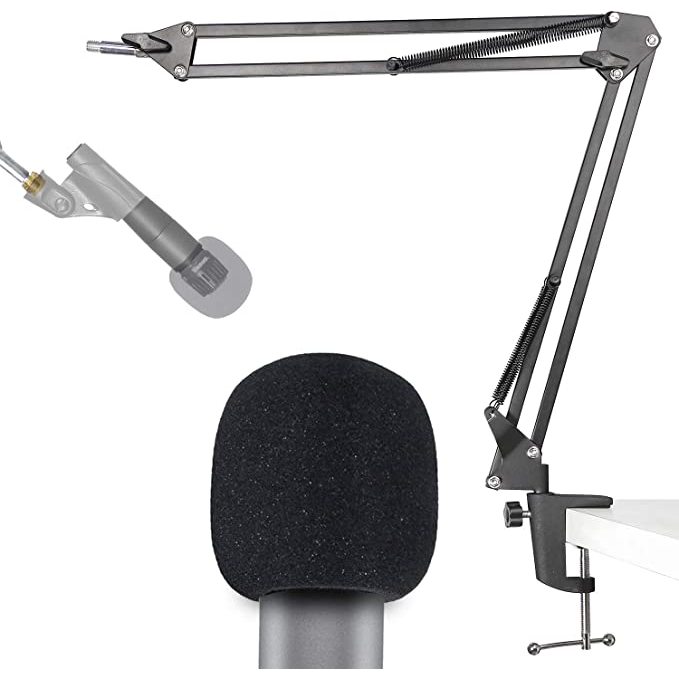 Shure SM58 Boom Arm พร้อมกระจกโฟมพร้อม Shure SM58-CN & SM57-LC Cardioid Dynamic Microphone