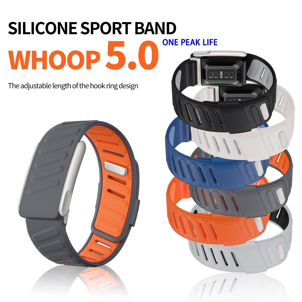 สร้อยข้อมือซิลิโคนสำหรับ Whoop 5.0, ONE PEAK, และ MG LIFE