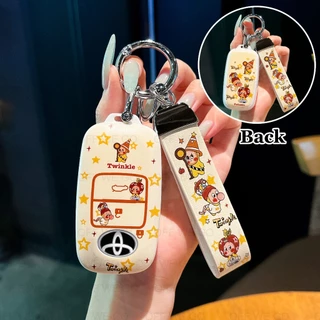 ฝาครอบกุญแจรถเหมาะสําหรับ Toyota Vios 2023 Yaris Ativ Avanza Veloz Raize Keyless Auto Accessorie