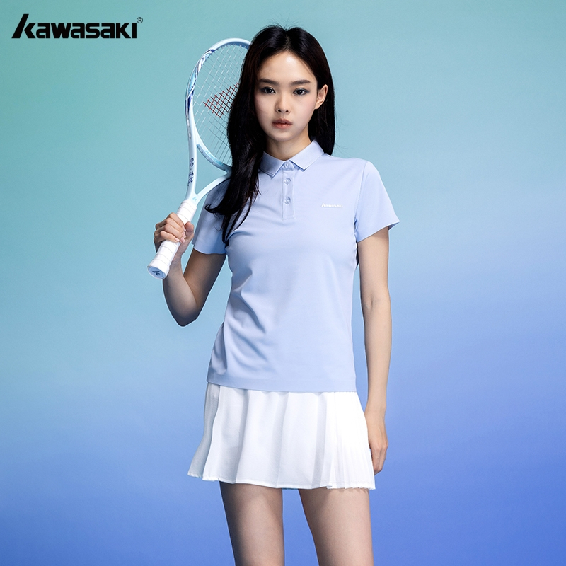 KAWASAKI คาวาซากิคู่แบดมินตันเทนนิส Pickleball เสื้อโปโล Quick Dry Sweat-Wiking Breathable กีฬาสําหรับชายผู้หญิง K1C01-C1213&K1C01-C2213