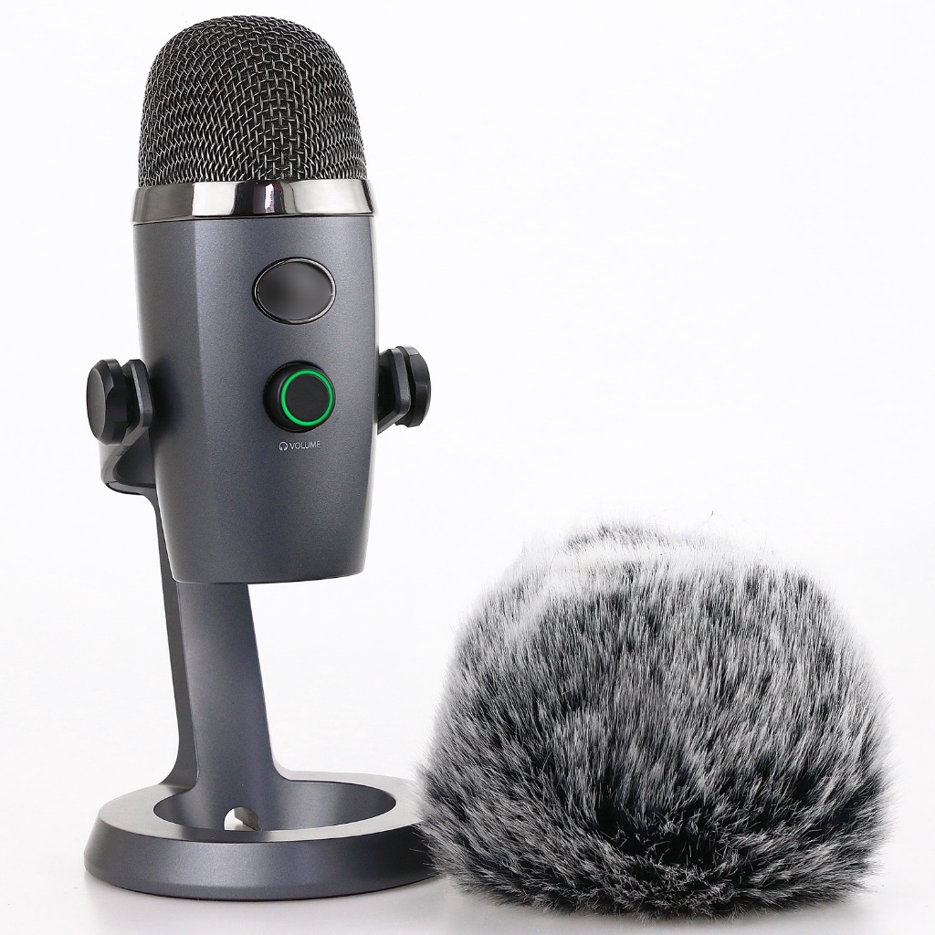 Mic Furry Windscreen Muff for Blue Yeti Nano Condenser Microphone, Mic Cover Microphone Fur Pop Filter by Wanjason