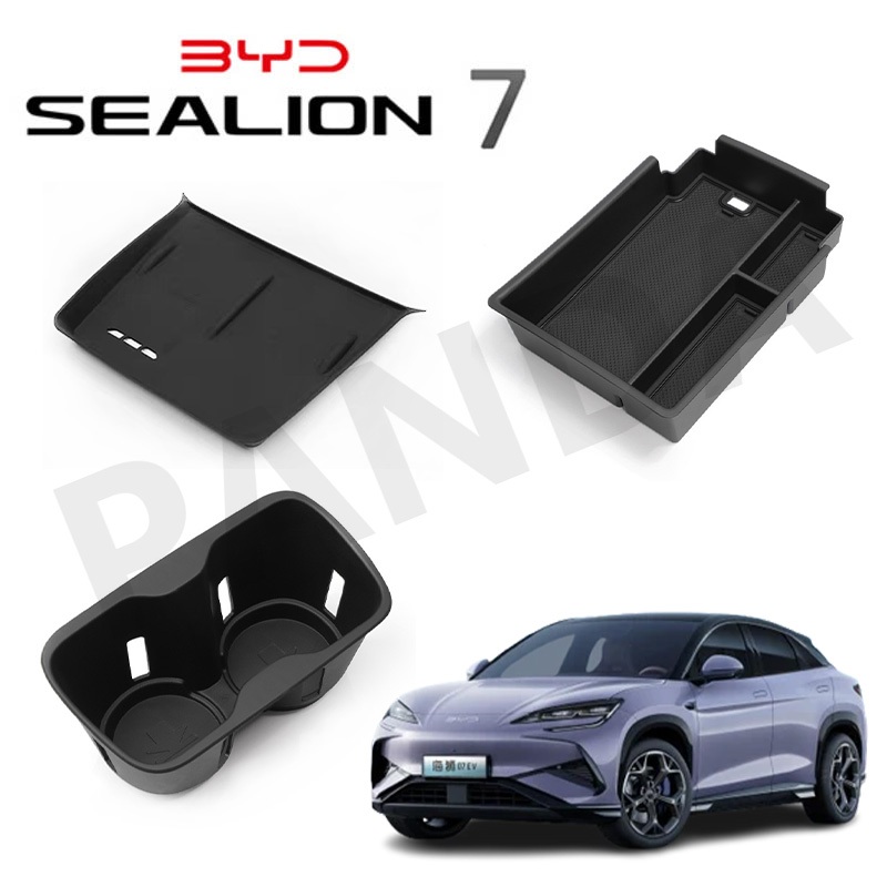 [Panda] BYD SEALION 7 กล่องวางแขนในรถยนต์ กล่องเก็บของ อุปกรณ์จัดระเบียบคอนโซลและที่พักแขน อุปกรณ์ตกแต่งภายใน
