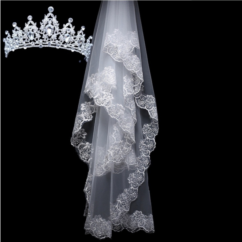 [จัดส่งมาเลเซีย] Veil+Crown ชุดรวมกันเจ้าสาวแต่งงาน