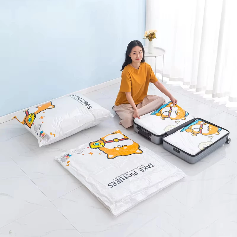 🔥ส่งจากไทย🔥ถุงสูญญากาศบีบอัด เก็บเสื้อผ้า ผ้าห่ม ท่อไอเสีย สําหรับเดินทาง thumbnail 7