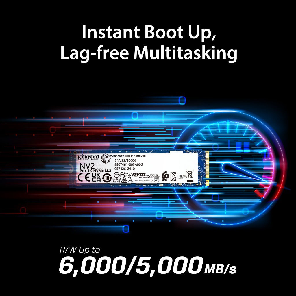 Kingspot NV3 PCle 4.0 M.2 NVMe SSD 6000/5000MB/S ความเร็วสูง INTERNAL SSD-500GB/1TB/2TB/4TB NV2 NGFF