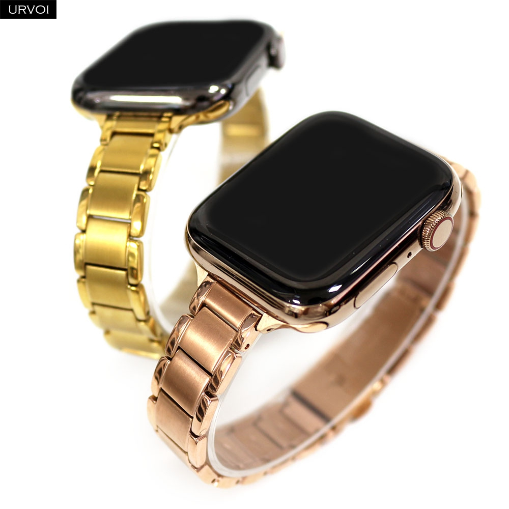 URVOI Band สําหรับ Apple Watch Series11 10 9 8 7 SE3 สายสแตนเลสละเอียดสําหรับ iWatch 14 มม.Slim 3 แถ