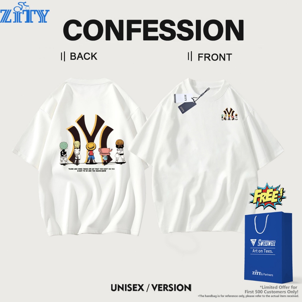 ZITY เสื้อยืดผู้ชายเท่ๆ Cotton 100% 🍦 คอกลมคอฟิต Oversize เสื้อคู่รัก สกรีนหน้าหลัง ผ้านิ่มๆนุ่มใส่สบาย  เสื้อยืดแฟชั่น 🔥พร้อมส่งค่ะ🔥 COD