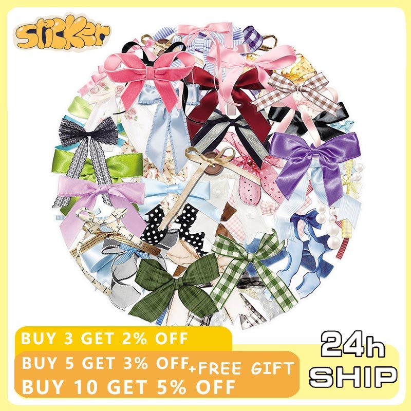 50ชิ้น สัตว์เลี้ยง ใสน่ารักที่มีสีสันโบว์สติกเกอร์น่ารักการ์ตูน ง เอแคลส์ แล็ปท็อปตกแต่งสติกเกอร์