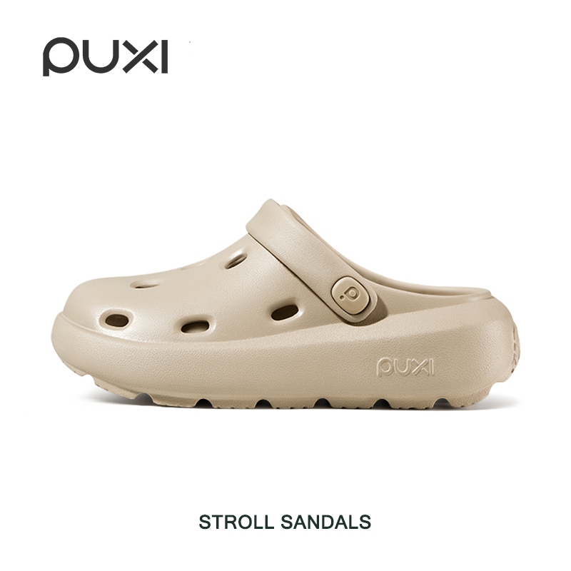 【Ready Stock】 PUXI cheese สุภาพสตรี รองเท้าแตะแพลตฟอร์ม กันลื่น พื้นรองเท้านุ่ม รองเท้าหัวโต สวมใส่ข