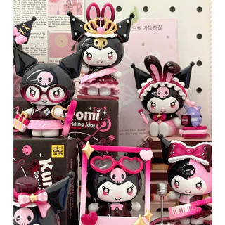 ใหม่ของแท้ Sanrio Kuromi Sparkling Idol series อินเทรนด์กล่องตาบอดสาวของขวัญตุ๊กตาของเล่นคอลเลกชัน