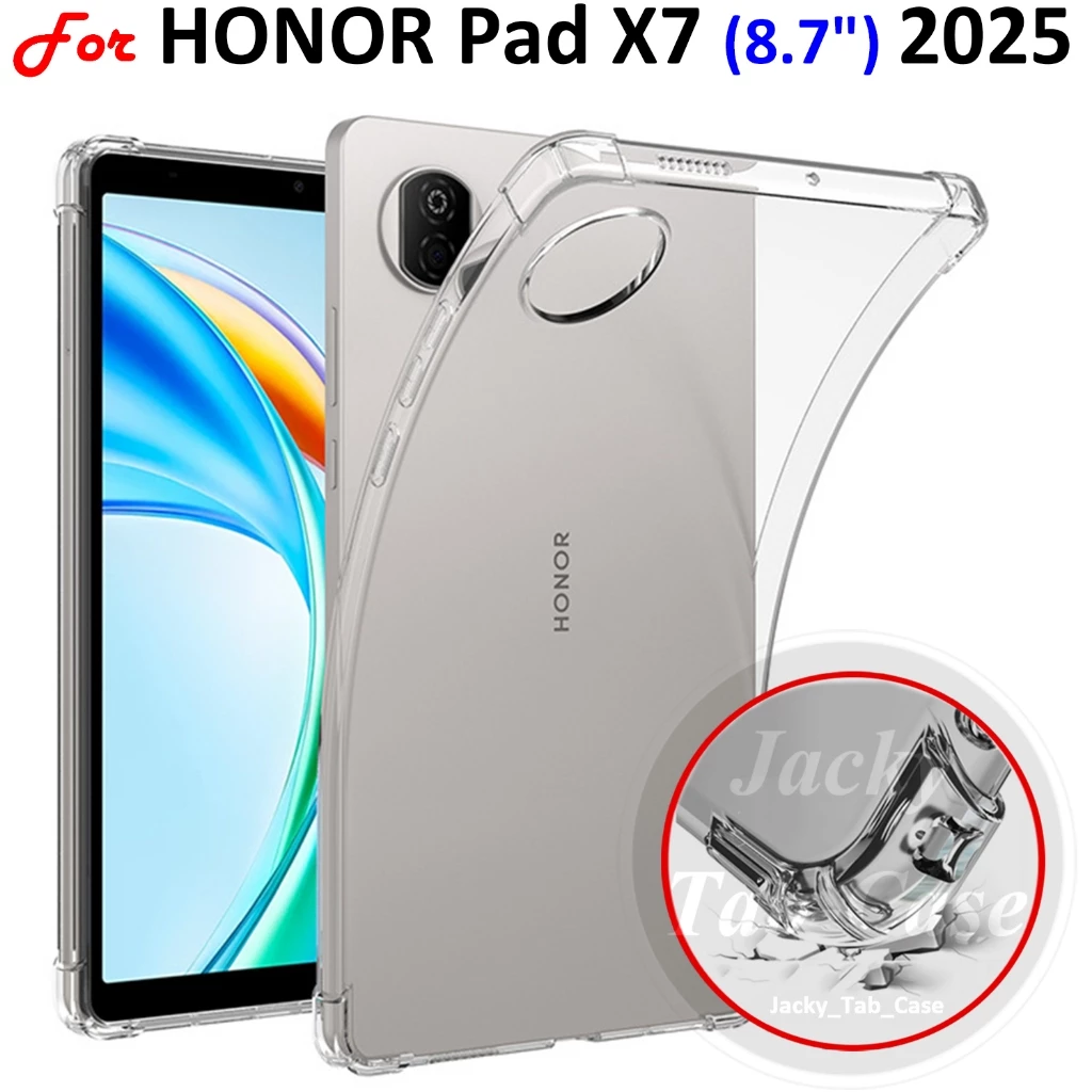 สําหรับ HONOR Pad X7 2025 (JMS-W09) 8.7 "ซิลิโคนอ่อนนุ่มโปร่งใส Jelly Case Honor Teblet PadX7 8.7 นิ้ว JMS-L09 ฝาครอบ TPU กันกระแทก