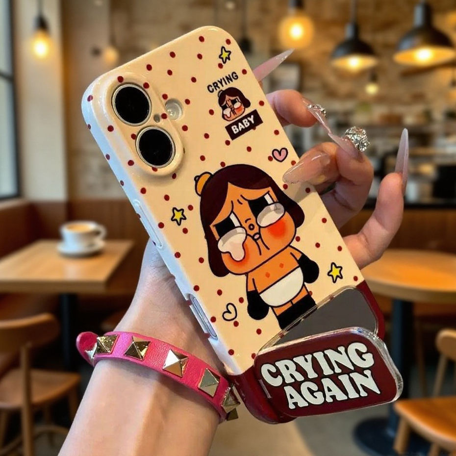 เคสโทรศัพท์ลายการ์ตูน Crybaby น่ารัก • วัสดุพีซี • เหมาะกับ iPhone 15/14/13 & Huawei P/Mate Series • ฝาครอบป้องกันสุนทรียศาสตร์อินเทรนด์ • ดีไซน์สนุก • เคสกันกระแทกด้านหลังสําหรับ