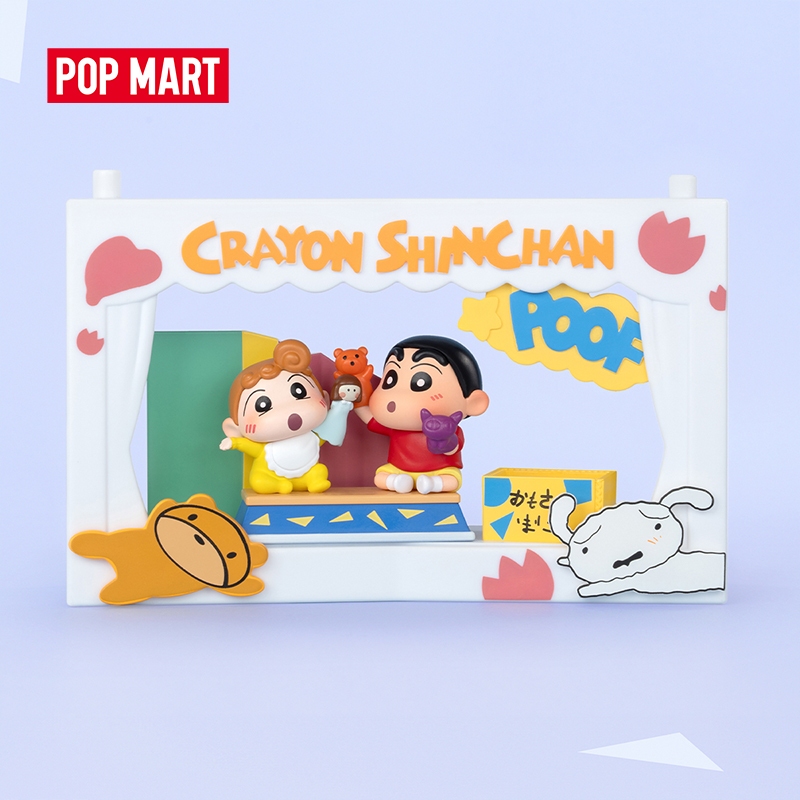 POP MART Crayon Shinchan Life Theatre Series Scene Sets Blind Box Action Toys Figure Birthday Gift Kid Toy