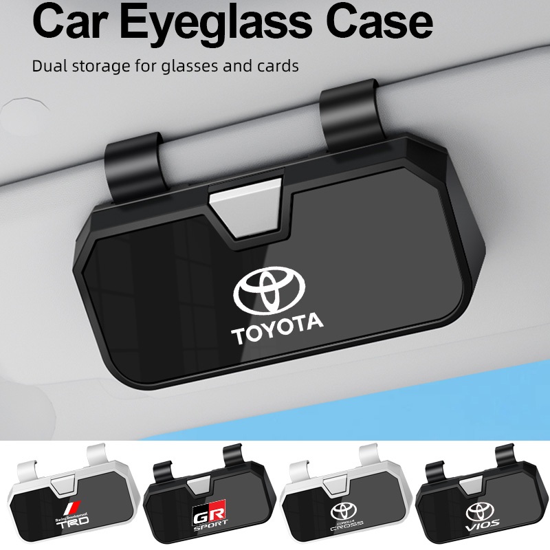 Toyota Car Glasses Case sun visor multifunctional storage Glasses Case card Clip ID Clip VIos Yaris Corolla Cross Veloz CHR Avanza Fortuner Rush Innova raize GR Sport
