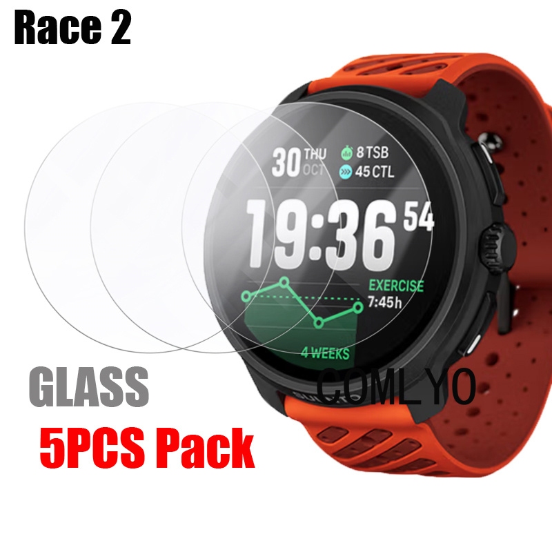 สําหรับ Suunto Race 2 กระจกนิรภัยสมาร์ทนาฬิกาป้องกันหน้าจอ 9H 2.5D ฟิล์ม