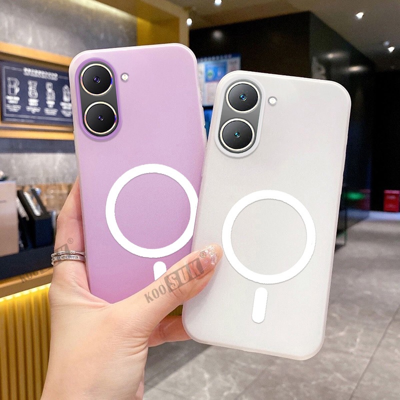ปลอกสําหรับ Vivo Y18 Y18S Y28S Y03 Y03T Y28E Y18E Y18T Magnetic Attraction ปกหลัง TPU และ PC 2in1 กันกระแทกเคสโทรศัพท์