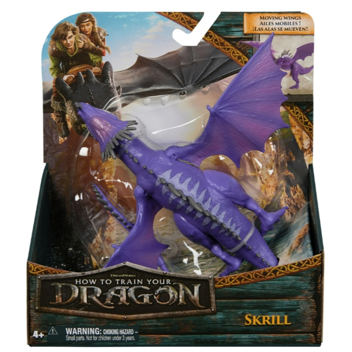 Dreamworks Dragons, How to Train Your Dragon, Skrill, 9 Action Figure Kids Toys for Boys Ages 4 and 