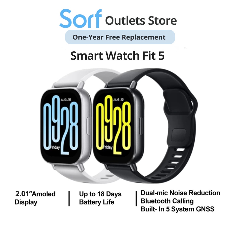 Sorf Watch Fit 5 นาฬิกาสมาร์ทวอทช์ จอ AMOLED 1.96" GPS ในตัว รับสายโทรได้ ตรวจวัดอัตราการเต้นหัวใจ