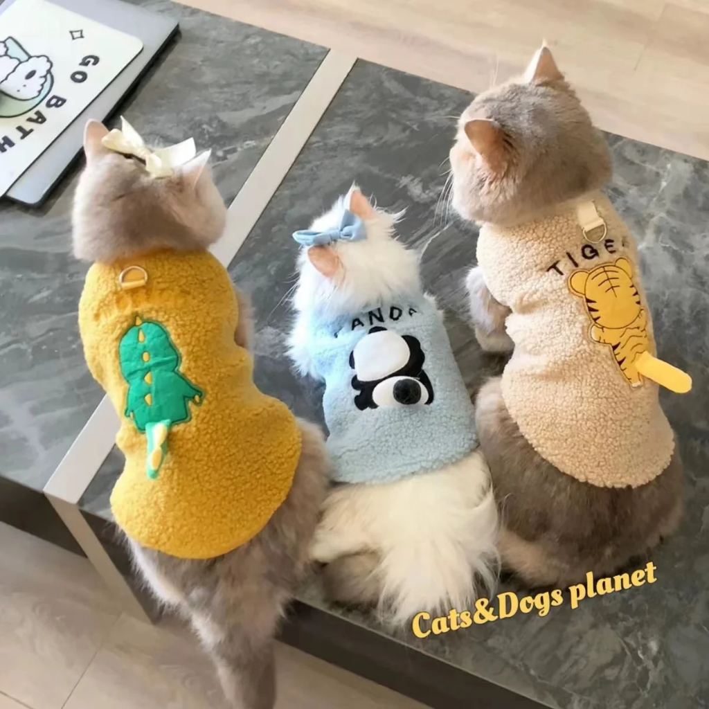 😸🐶เสื้อสัตว์เลี้ยง เสื้อผ้าสัตว์เลี้ยง ให้ความอบอุ่น เสื้อสุนัข เสื้อผ้าแมว เสื้อเเมว