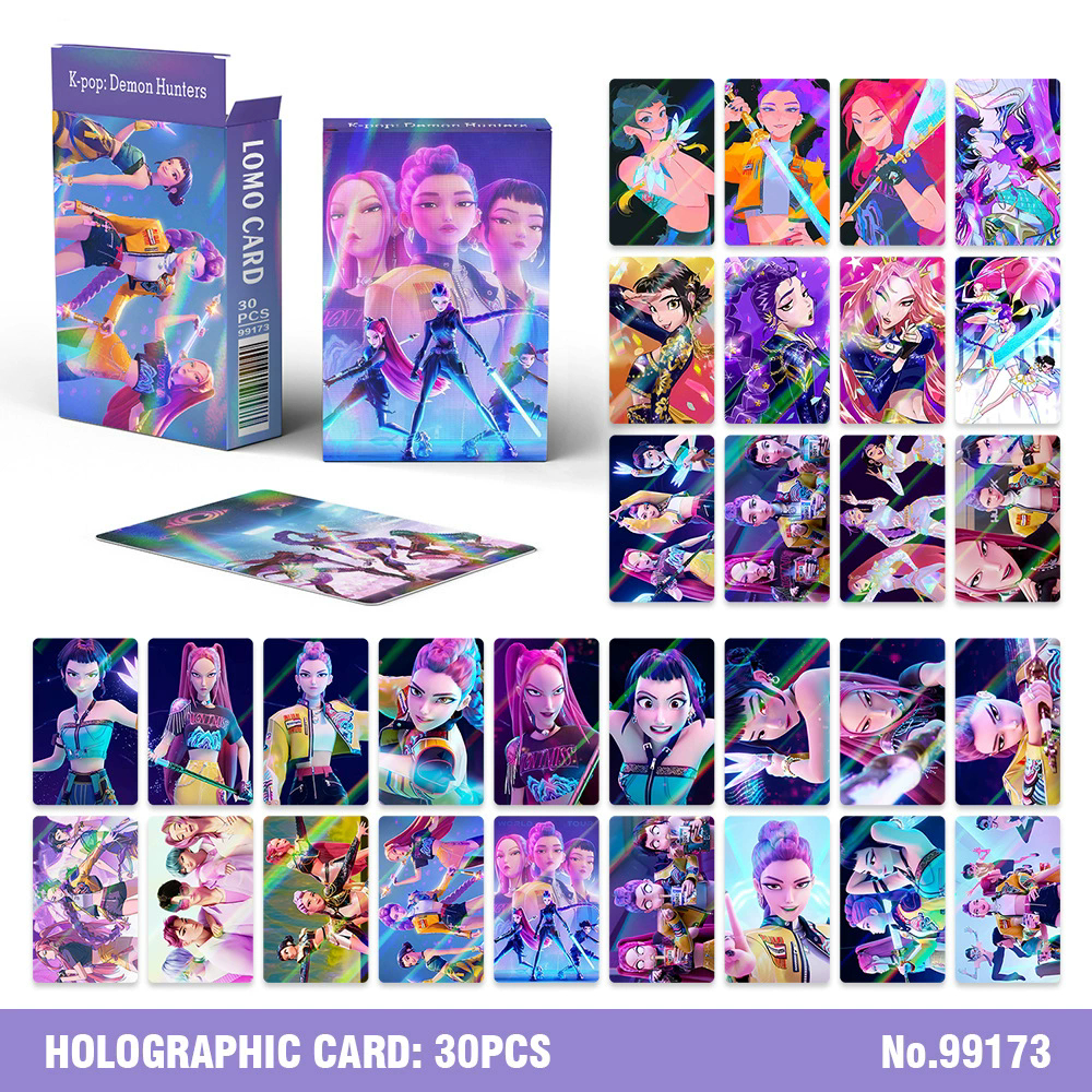 30 ชิ้น Kpop Demon Hunters เลเซอร์ Lomo การ์ด Rumi Mira Zoeey Derpy Photocard Holographic การ์ดเด็กของขวัญ