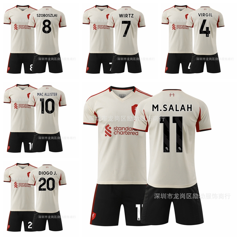 2025-26 Season Liverpool Away Sports Jersey Virgil van Dijk Wirtz Mac Allider Szboszlai Diogo Jota S