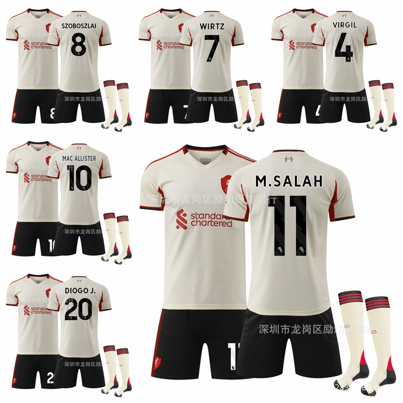 2025-26 Season Liverpool Away Sports Jersey Virgil van Dijk Wirtz Mac Allider Szboszlai Diogo Jota S