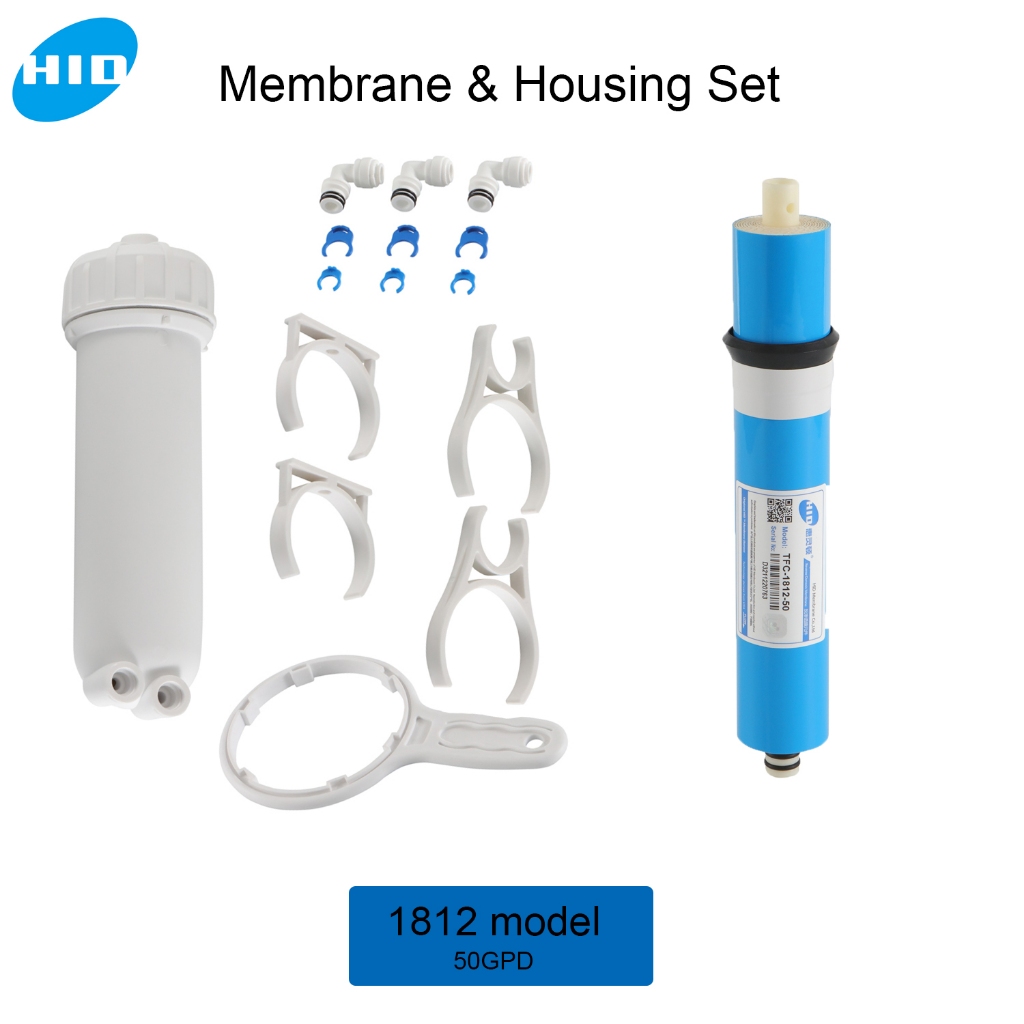 HID 50gpd RO Membrane Kit 1812 50 GPD Reverse Osmosis เมมเบรน 1812 ที่อยู่อาศัยและอุปกรณ์เสริม