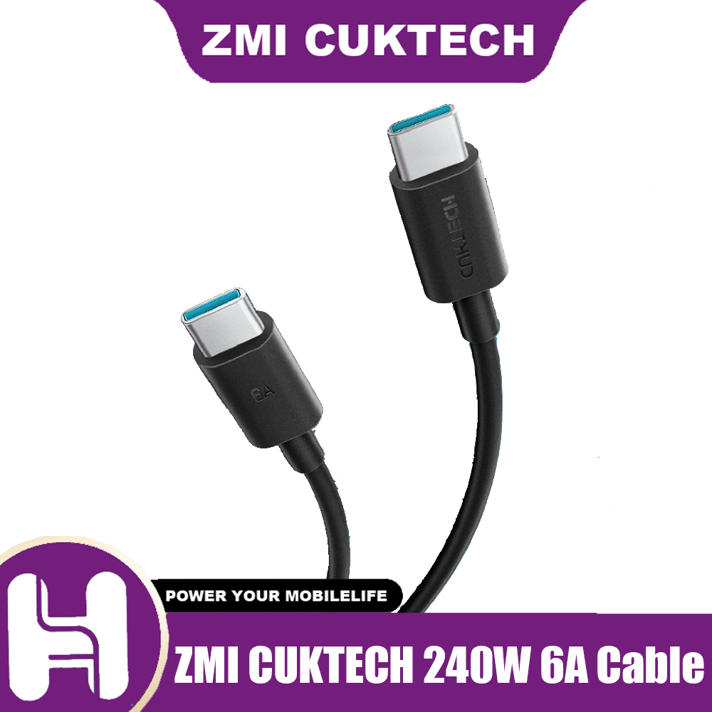 ZMI CUKTECH Type-C 240W 6A สายชาร์จอินเทอร์เฟซ PD สายชาร์จเร็ว