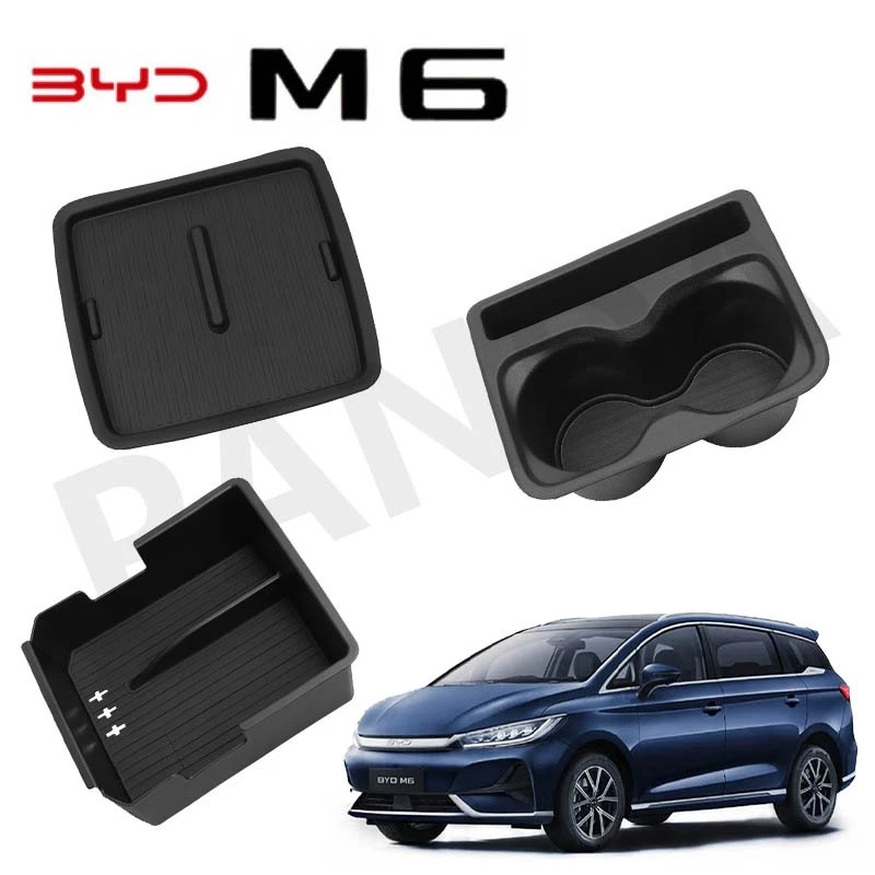 [Panda] BYD M6 กล่องวางแขนในรถยนต์ กล่องเก็บของ อุปกรณ์จัดระเบียบคอนโซลและที่พักแขน อุปกรณ์ตกแต่งภายใน