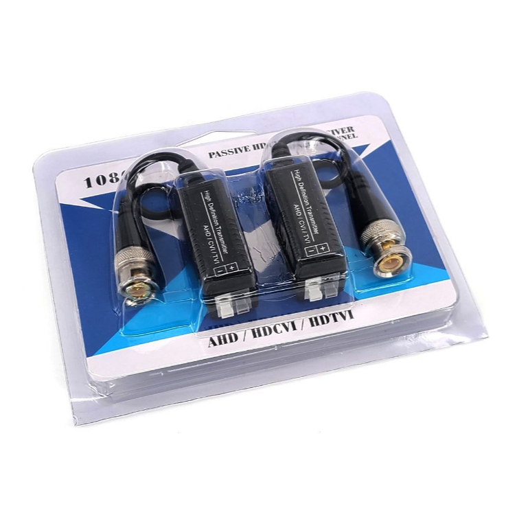 กล้องวงจรปิดพลาสติก 1080P 2mp 5mp 8mp 4k Passive Video Balun สําหรับ Cat5/5e/6 Monitor