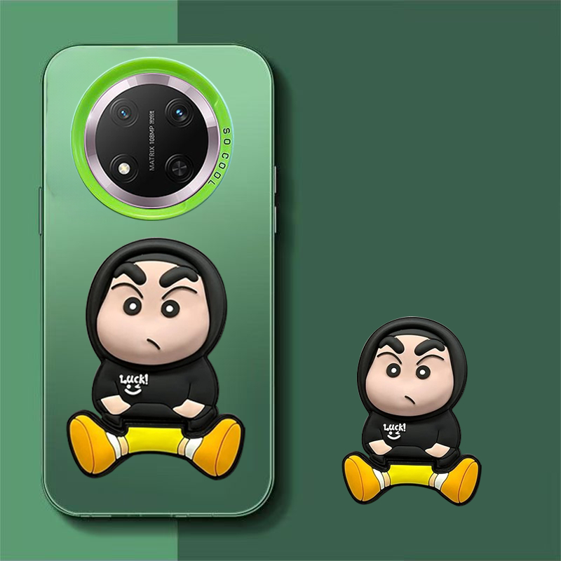 เคส Honor X9C X9D X9B X9A 5G Case เคสน่ารัก Crayon Shin Chan ดินสอสี ชินจังที่วางโทรศัพท์ขาตั้งกันกระแทกขอบซิลิโคนนุ่มด้านแข็งแผ่นหลังเย็นหล่อฝาครอบโทรศัพท์ ราคา ถูกที่สุด ดีลบีเคเค แกลเลอรีภาพที่ 3