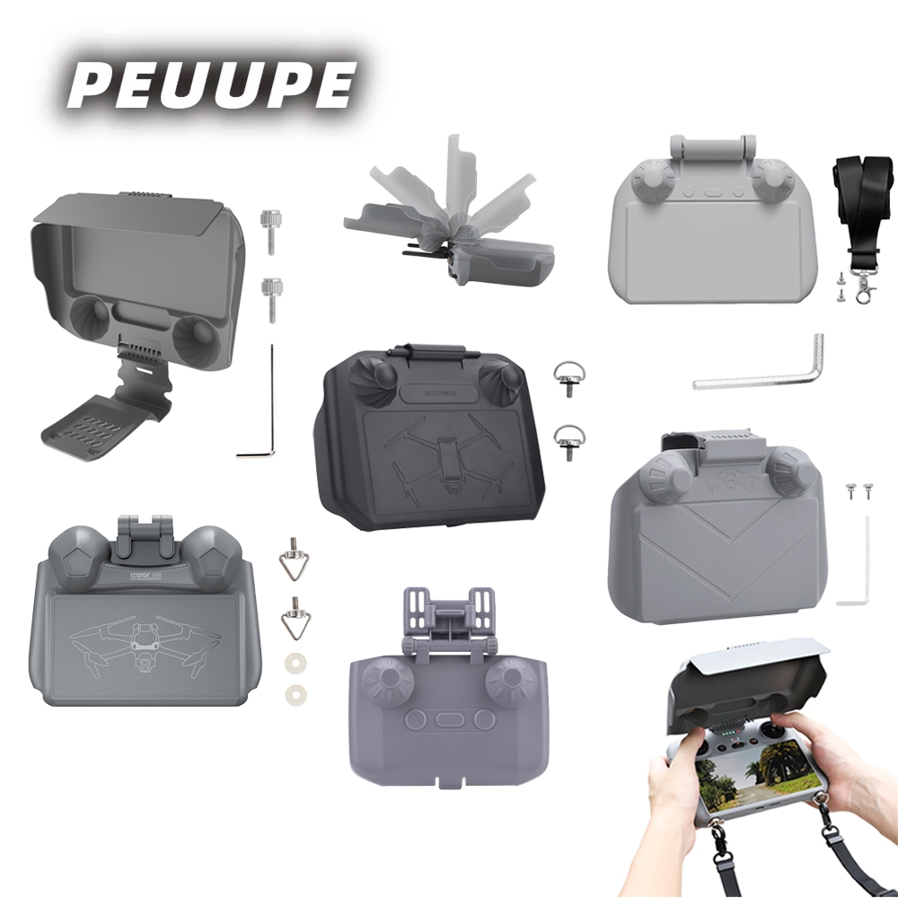 เหมาะสําหรับ DJI RC2/RC ม่านบังแดด Avata 360/FLIP/AIR3S/MINI4PRO รีโมทคอนโทรลรองบอร์ดฝาครอบป้องกัน RCPRO ปรับบังแดดอุปกรณ์เสริม