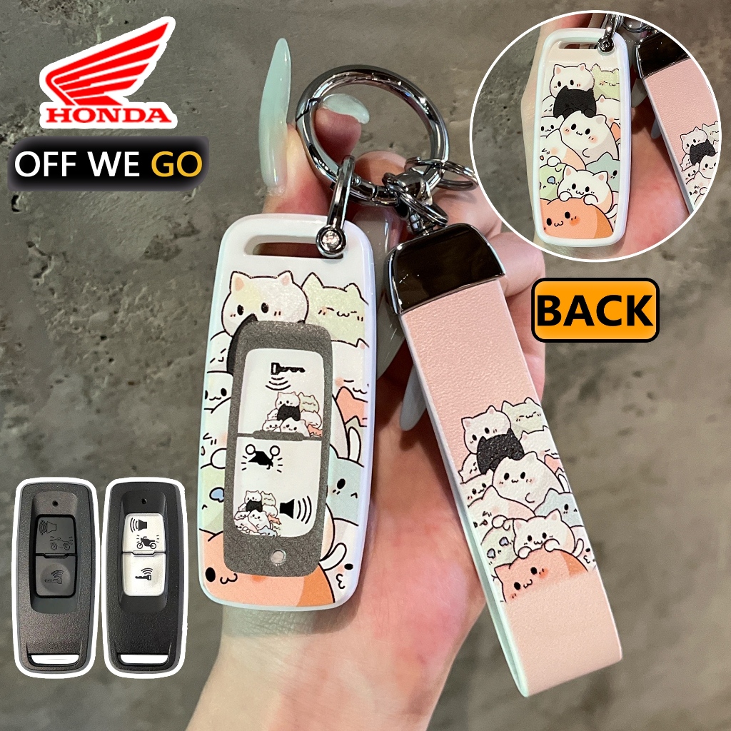 OFF WE GO เคสกุญแจรถจักรยานยนต์ Honda สําหรับ  pcx160/click 160/adv 350/forza 350/giorno พวงกุญแจ