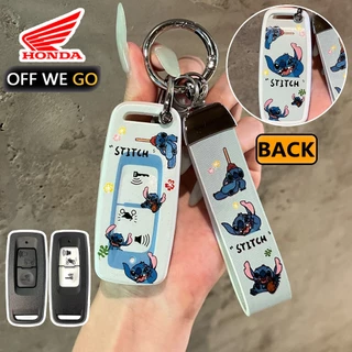 OFF WE GO Stitch Honda pcx160/giorno/forza 350/คลิก 160 พวงกุญแจรถจักรยานยนต์ Honda เคสกุญแจรถ