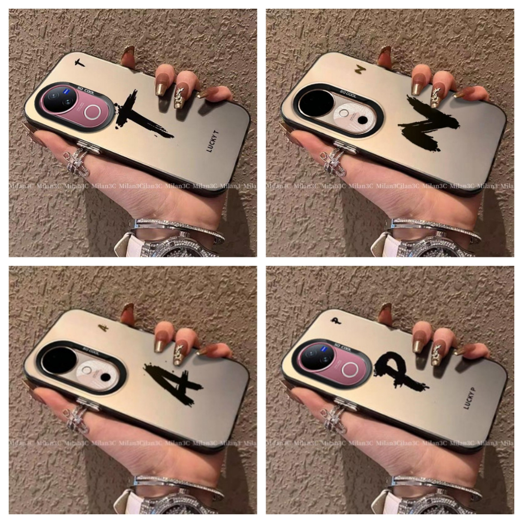 เคสโทรศัพท์กันกระแทกสำหรับ Vivo V50 เคส V40 เคส Vivo V40 Pro เคส Vivo V50 Lite เคส Lucky Letter เคสโ