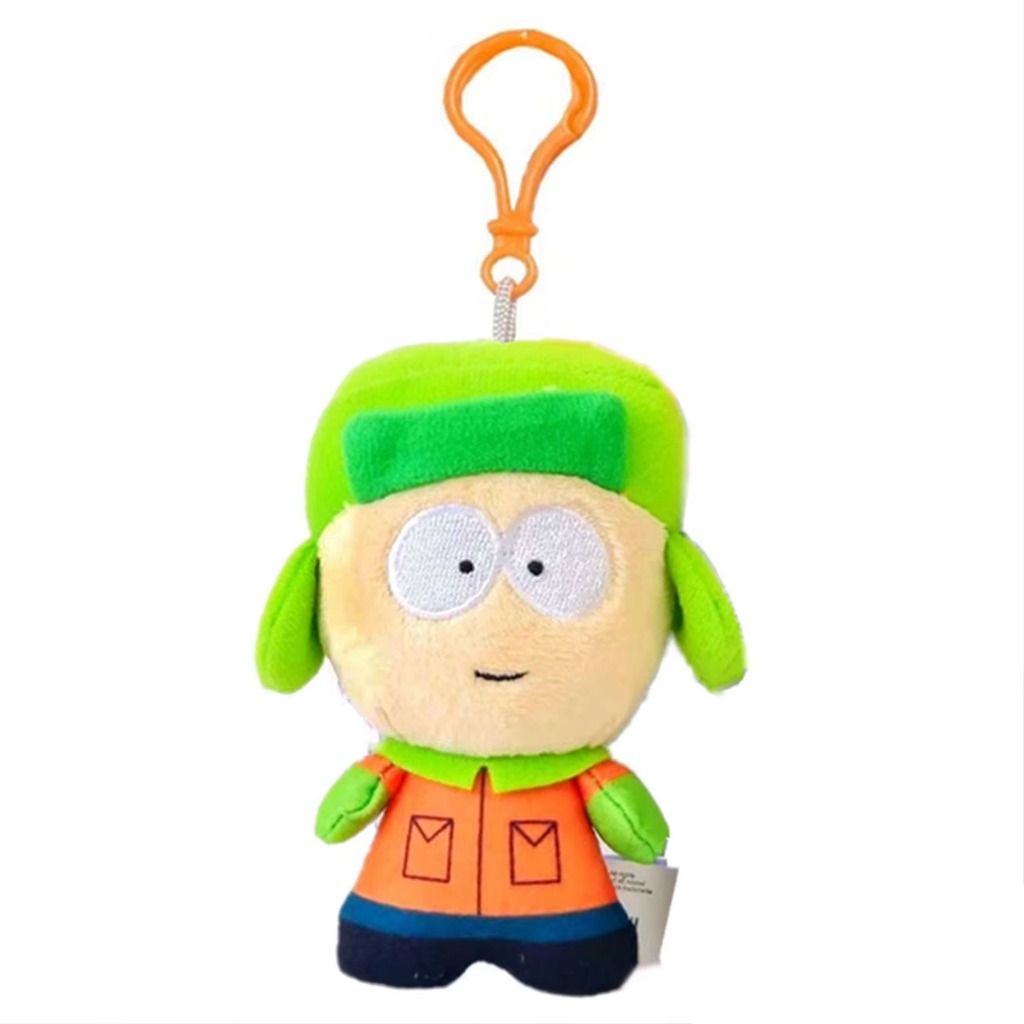 น่ารัก Anime South Park Kyle ตุ๊กตาพวงกุญแจโซ่ Keyholder กระเป๋าจี้เด็กยัดไส้ของเล่นตุ๊กตา 12 ซม.
