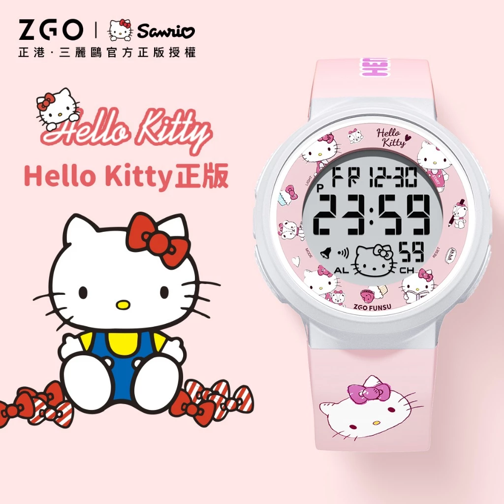 ZGOx Sanrio นาฬิกานักเรียนหญิงมัธยมต้นสาวน้อยเด็กกันน้ํานาฬิกาอิเล็กทรอนิกส์ Junior High School Girl 8551 RRID
