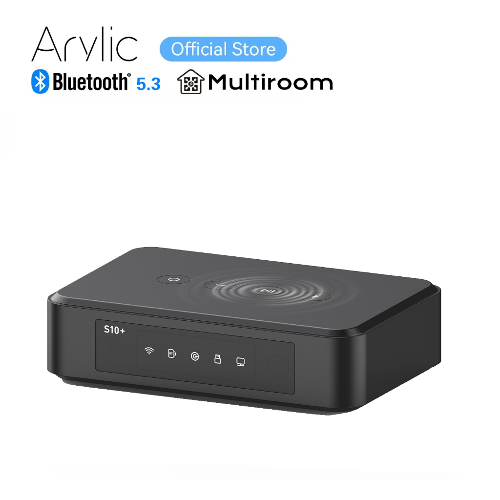 Arylic S10+ Wireless Audio Receiver, WiFi & Bluetooth 5.0, Compatible with Tidal & AirPlay