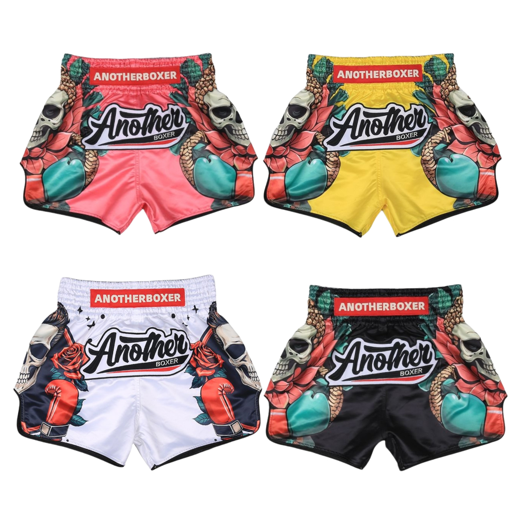 ANOTHERBOXER Muay Thai Shorts Skull Buddha Series Shorts Fighting Sparring Pants Adults