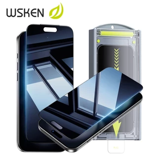 WSKEN ใช้กับ iPhone 17 ProMax ฟิล์มกันรอยหน้าจอ สัมผัสได้เต็มจอ ป้องกันการแตก 9H+ ฟิล์มกระจก iPhone 17Pro ฟิล์มเต็มจอ กับ เครื่องมือติดตั้ง ไอโฟน 17