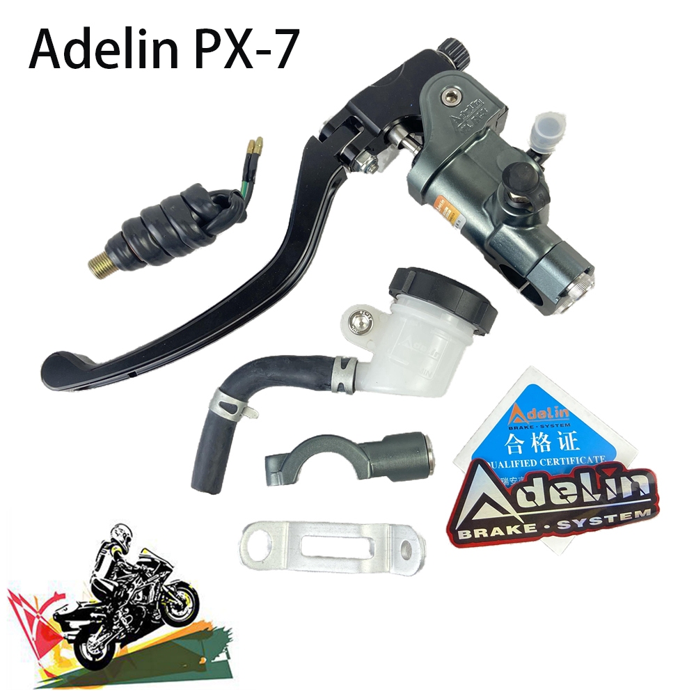 Adelin PX-7 19&17.5mm รถจักรยานยนต์คลัทช์เบรคปั๊มหลัก CNC ที่จับคันโยกกระบอกสําหรับ Yamaha Honda