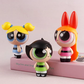 3 ชิ้น 12 ซม.การ์ตูน Powerpuff Girls อะนิเมะ Action Figure รถโต๊ะ Action Figure ตกแต่งคอลเลกชันของขวัญวันเกิด