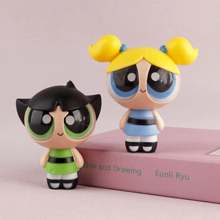 3 ชิ้น 12 ซม.การ์ตูน Powerpuff Girls อะนิเมะ Action Figure รถโต๊ะ Action Figure ตกแต่งคอลเลกชันของขวัญวันเกิด